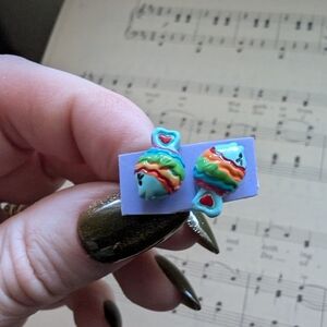 Colorful Rainbow Fish Earrings